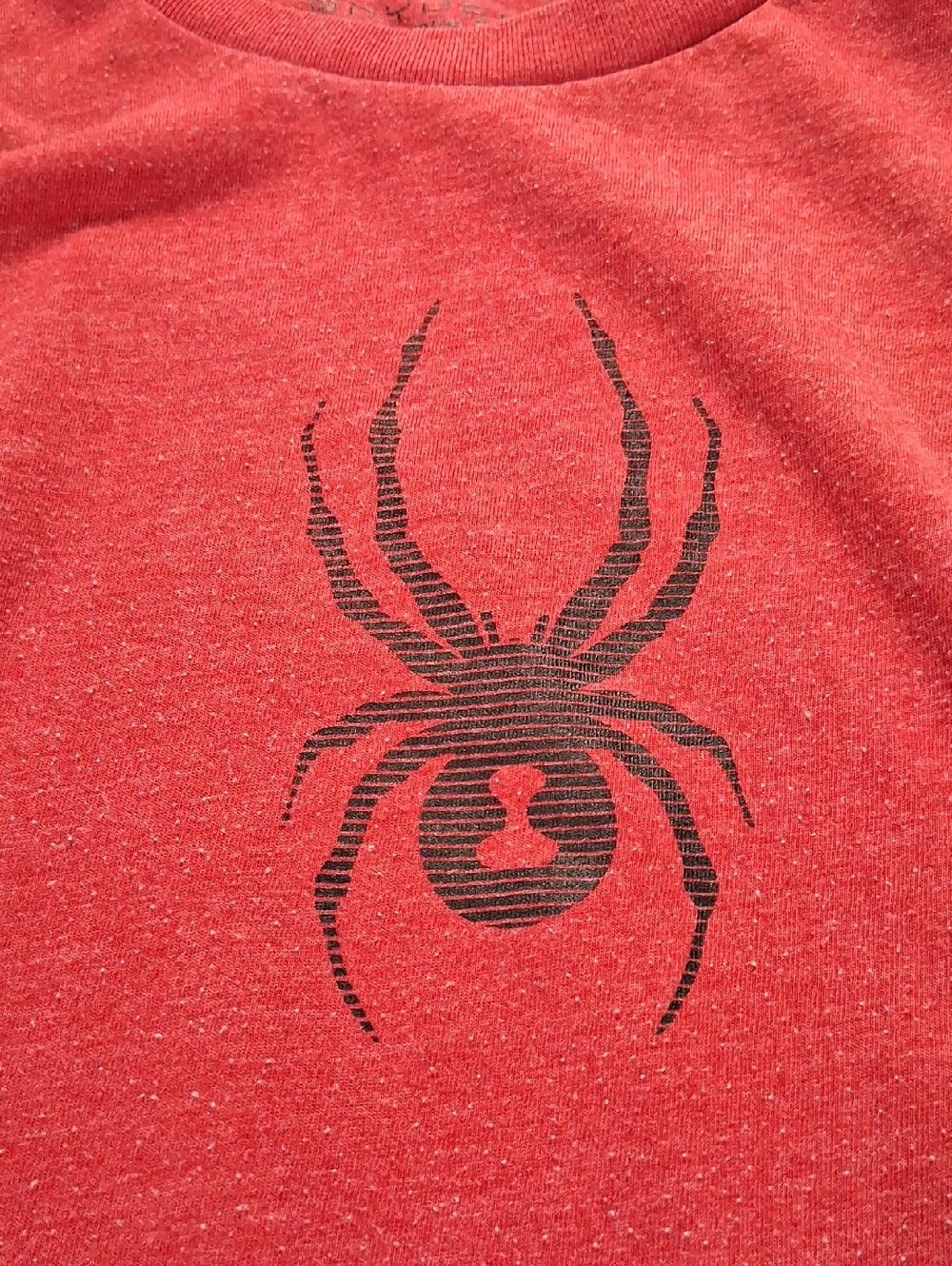 Boys Spyder Long-Sleeve T-Shirt Size Medium (10/12) Red w/ Black Spider Graphic - Picture 3 of 7